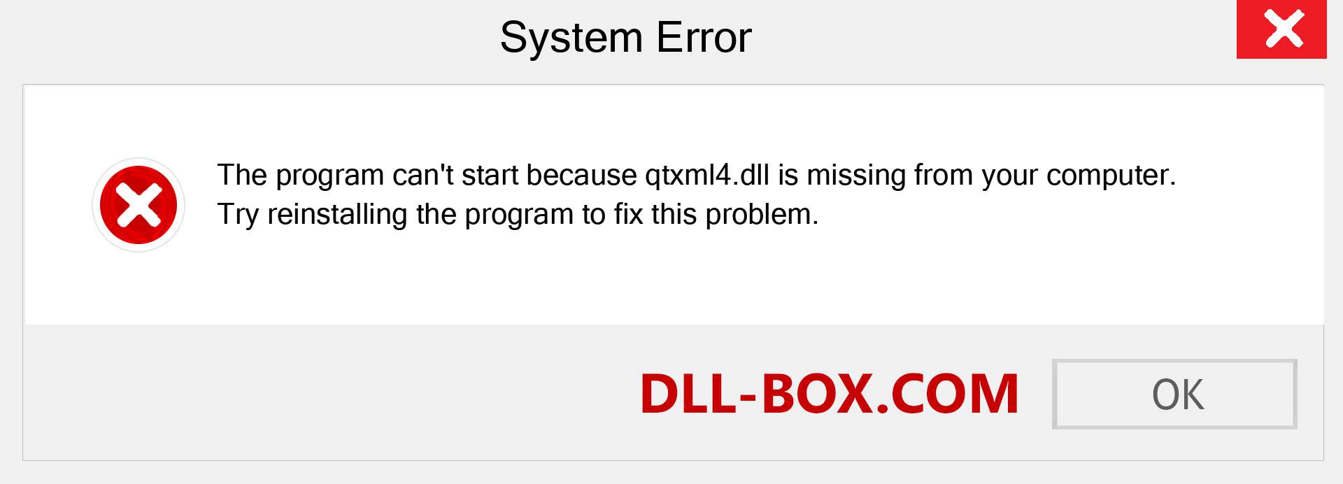  qtxml4.dll file is missing?. Download for Windows 7, 8, 10 - Fix  qtxml4 dll Missing Error on Windows, photos, images